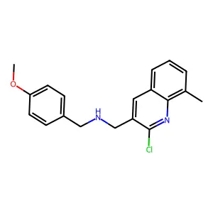 (2-Chloro-8-methyl-quinolin-3-ylmethyl)-(4-methoxy-benzyl)-amine structure