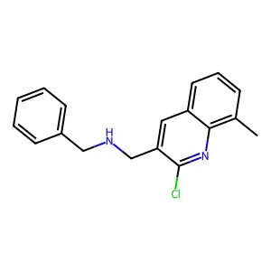 N-Benzyl-1-(2-chloro-8-methylquinolin-3-yl)methanamine structure