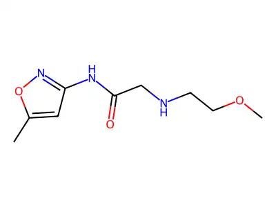 Acetamide,2-[(2-methoxyethyl)amino]-N-(5-methyl-3-isoxazolyl)- structure