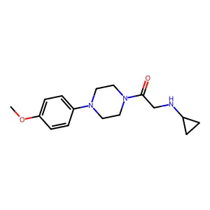 Piperazine, 1-[(cyclopropylamino)acetyl]-4-(4-methoxyphenyl)- structure