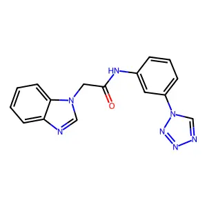 1h-Benzimidazole-1-acetamide,n-[3-(1h-tetrazol-1-yl)phenyl]- structure