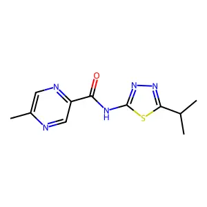 N-(5-Isopropyl-1,3,4-thiadiazol-2-yl)-5-methylpyrazine-2-carboxamide structure