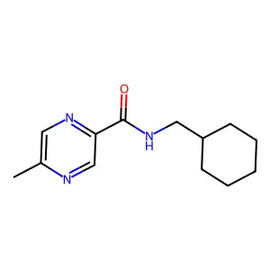 N-(cyclohexylmethyl)-5-methylpyrazine-2-carboxamide structure
