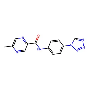 N-(4-(1H-tetrazol-1-yl)phenyl)-5-methylpyrazine-2-carboxamide structure