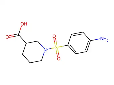 1-(4-Aminobenzenesulfonyl)piperidine-3-carboxylic acid structure