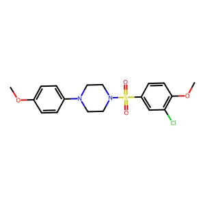 Piperazine, 1-[(3-chloro-4-methoxyphenyl)sulfonyl]-4-(4-methoxyphenyl)-(9CI) structure