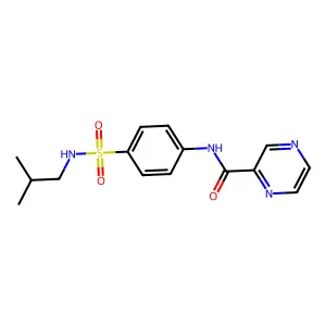 N-[4-(Isobutylsulfamoyl)phenyl]-2-pyrazinecarboxamide structure