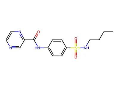 N-[4-(Butylsulfamoyl)phenyl]-2-pyrazinecarboxamide structure