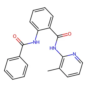 N-(3-methylpyridin-2-yl)-2-[(phenylcarbonyl)amino]benzamide structure