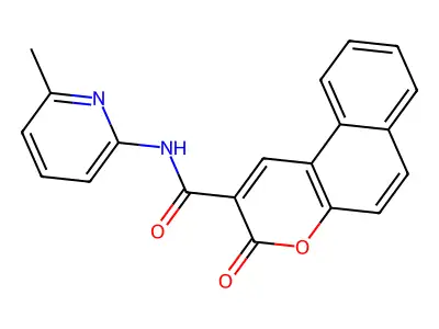 N-(6-methylpyridin-2-yl)-3-oxobenzo[f]chromene-2-carboxamide structure