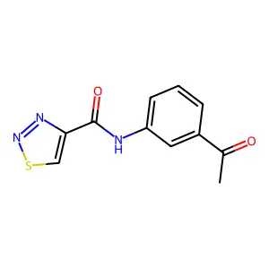 N-(3-acetylphenyl)-1,2,3-thiadiazole-4-carboxamide structure