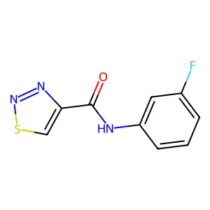N-(3-fluorophenyl)-1,2,3-thiadiazole-4-carboxamide structure