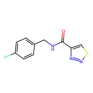 N-(4-fluorobenzyl)-1,2,3-thiadiazole-4-carboxamide structure