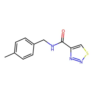 N-(4-methylbenzyl)-1,2,3-thiadiazole-4-carboxamide structure