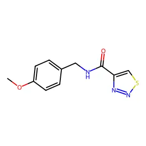 N-(4-Methoxybenzyl)-1,2,3-thiadiazole-4-carboxamide structure