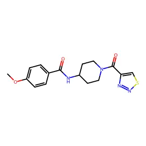 4-Methoxy-N-[1-(1,2,3-thiadiazol-4-ylcarbonyl)-4-piperidinyl]benzamide structure