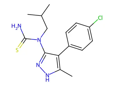 1-[4-(4-chlorophenyl)-5-methyl-1H-pyrazol-3-yl]-3-(2-methylpropyl)thiourea structure