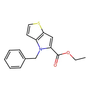 4-Benzyl-4H-thieno[3,2-b]pyrrole-5-carboxylic acid ethyl ester structure