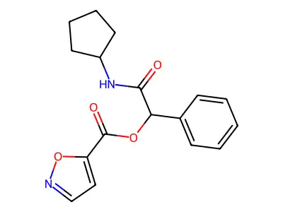 2-(Cyclopentylamino)-2-oxo-1-phenylethyl 1,2-oxazole-5-carboxylate structure