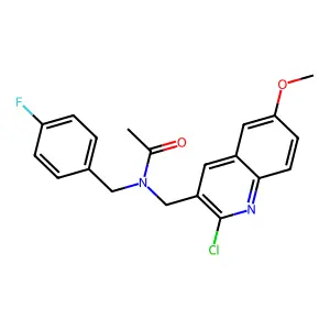 N-(2-Chloro-6-methoxyquinolin-3-ylmethyl)-N-(4-fluorobenzyl)acetamide structure