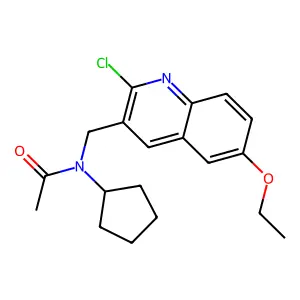N-(2-Chloro-6-ethoxyquinolin-3-ylmethyl)-N-cyclopentylacetamide structure