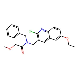 N-Benzyl-N-[(2-chloro-6-ethoxy-3-quinolinyl)methyl]-2-methoxyacetamide structure