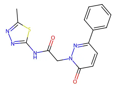 N-(5-methyl-1,3,4-thiadiazol-2-yl)-2-(6-oxo-3-phenylpyridazin-1(6H)-yl)acetamide structure