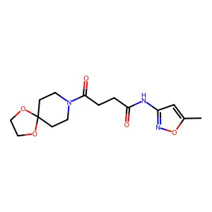 4-(1,4-Dioxa-8-aza-spiro[4.5]dec-8-yl)-N-(5-methyl-isoxazol-3-yl)-4-oxo-butyramide structure