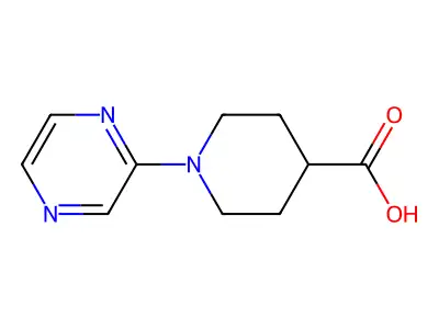 1-(Pyrazin-2-yl)piperidine-4-carboxylic acid structure