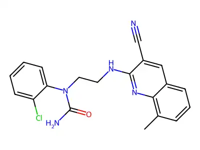 1-(2-Chlorophenyl)-3-[2-[(3-cyano-8-methylquinolin-2-yl)amino]ethyl]urea structure
