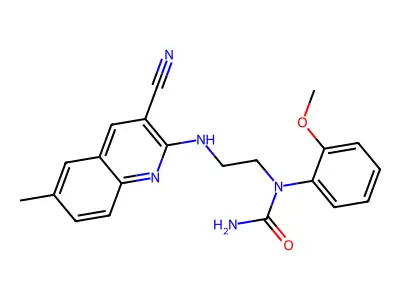 1-[2-[(3-Cyano-6-methylquinolin-2-yl)amino]ethyl]-3-(2-methoxyphenyl)urea structure