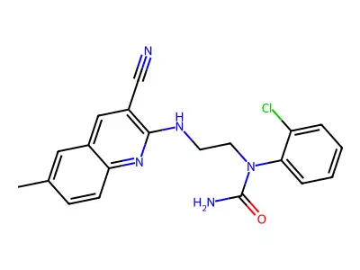 1-(2-Chlorophenyl)-3-[2-[(3-cyano-6-methylquinolin-2-yl)amino]ethyl]urea structure
