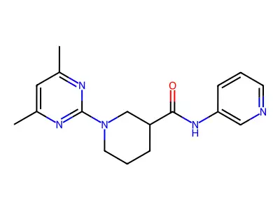 1-(4,6-dimethylpyrimidin-2-yl)-N-(pyridin-3-yl)piperidine-3-carboxamide structure