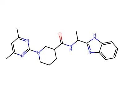 3-piperidinecarboxamide,n-[1-(1h-benzimidazol-2-yl)ethyl]-1-(4,6-dimethyl-2-pyrimidinyl)- structure