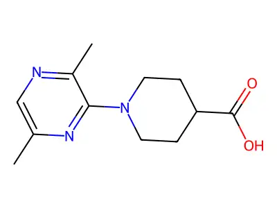 1-(3,6-Dimethylpyrazin-2-yl)piperidine-4-carboxylic acid structure
