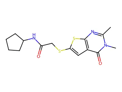 Acetamide,N-cyclopentyl-2-[ thio]- structure