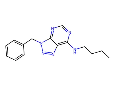 3-Benzyl-N-butyl-3H-[1,2,3]triazolo[4,5-d]pyrimidin-7-amine structure
