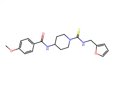 N-{1-[(Furan-2-ylmethyl)-thiocarbamoyl]-piperidin-4-yl}-4-methoxy-benzamide structure