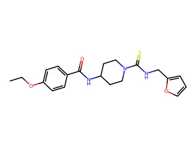 4-Ethoxy-N-{1-[(furan-2-ylmethyl)-thiocarbamoyl]-piperidin-4-yl}-benzamide structure