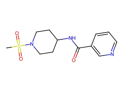 N-(1-methanesulfonylpiperidin-4-yl)pyridine-3-carboxamide structure