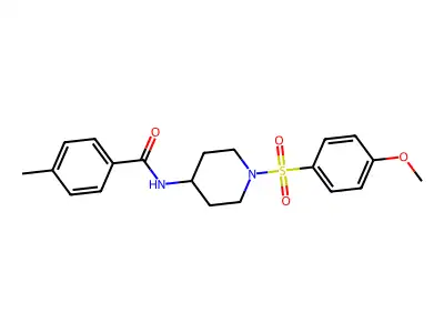 N-[1-[(4-Methoxyphenyl)sulfonyl]-4-piperidinyl]-4-methylbenzamide structure