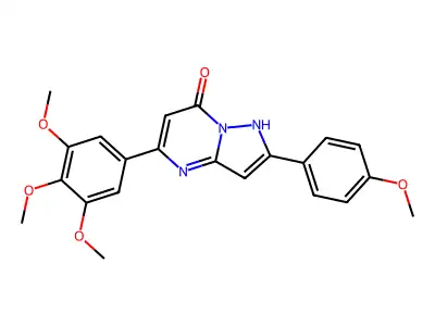2-(4-Methoxyphenyl)-5-(3,4,5-trimethoxyphenyl)pyrazolo[1,5-a]pyrimidin-7-ol structure