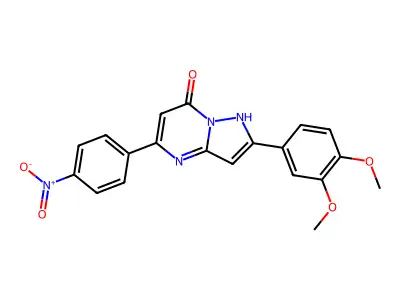 2-(3,4-Dimethoxyphenyl)-5-(4-nitrophenyl)pyrazolo[1,5-a]pyrimidin-7-ol structure
