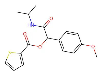 1-(4-Methoxyphenyl)-2-oxo-2-[(propan-2-yl)amino]ethyl thiophene-2-carboxylate structure