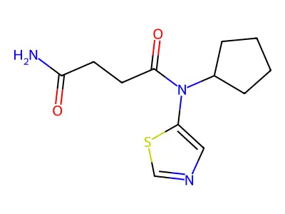N-cyclopentyl-N'-(1,3-thiazol-5-yl)butanediamide structure
