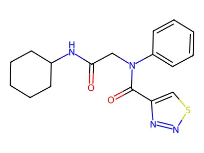 1,2,3-Thiadiazole-4-carboxamide,n-[2-(cyclohexylamino)-2-oxoethyl]-n-phenyl- structure