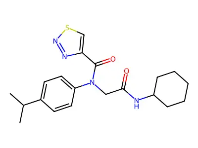 1,2,3-thiadiazole-4-carboxamide,n-[2-(cyclohexylamino)-2-oxoethyl]-n-[4-(1-methylethyl)phenyl]- structure