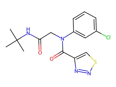 1,2,3-thiadiazole-4-carboxamide,n-(3-chlorophenyl)-n-[2-[(1,1-dimethylethyl)amino]-2-oxoethyl]- structure