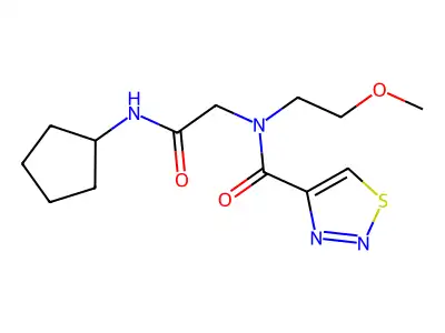 1,2,3-thiadiazole-4-carboxamide,n-[2-(cyclopentylamino)-2-oxoethyl]-n-(2-methoxyethyl)- structure