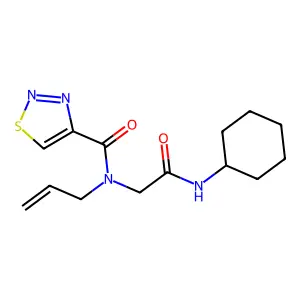 1,2,3-Thiadiazole-4-carboxamide,n-[2-(cyclohexylamino)-2-oxoethyl]-n-2-propenyl- structure